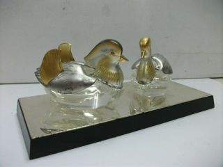 Seasoning case of the Sterling Silver mandarin duck.  Japanese antique. 2