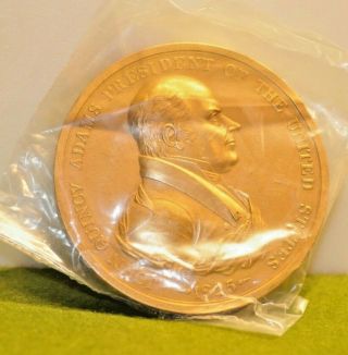 Us Medal Bronze 3 " John Quincy Adams Peace And Friendship
