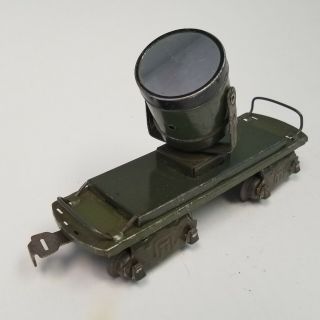 Vintage Marx Army Supply Search Light,  Tin Toy Train,  O Scale