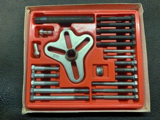 Vintage Snap On Tools Bolt Grip Puller Set Cj - 98c Box,  Harmonic Puller