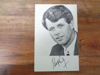 1968 Robert Bobby Kennedy Autographed Campaign Photo Flyer Pamphlet (5)