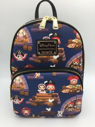 Nwt Loungefly Disney Parks Pirates Of The Caribbean Mini Backpack Actual Bag 2
