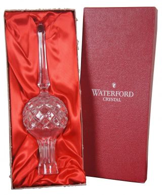 Vintage Waterford Crystal Lismore Christmas Tree Topper Glass Ornament Spire 11 "