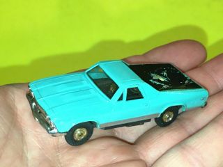 Vintage Aurora Afx Thunderjet Chevy El Camino Pickup Ho Slot Car Turquoise