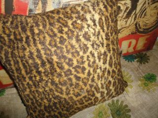 Vintage Ralph Lauren Medieval Aragon Leopard Red Velvet Throw Pillow