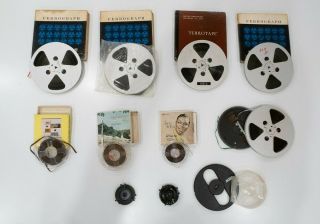 Assorted Vintage Reel To Reel Tapes With Metal Reels