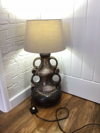 Large Vintage /retro Ceramic Lamp Base 60s/70s Fat Lava