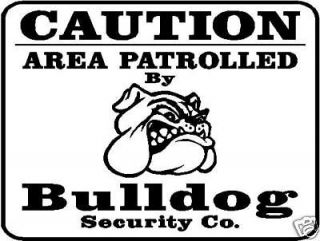 Bulldog Caution Home Security Sign Aluminum American Olde English Georgia K9