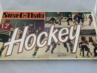 Vintage 1978 Strat - O - Matic Ice Hockey Game Roster Teams Skill Test Nhl