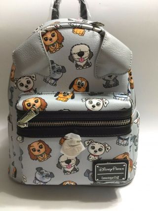 Nwt Loungefly Disney Dogs Mini Backpack Parks Lady Dalmatian Max Dog 1