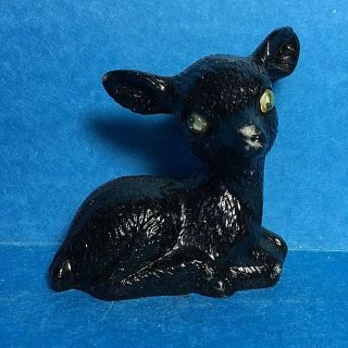 Vintage Small Fawn/ Doe/deer Figurine Made Of Coal 21