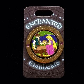 Le 3000 Tangled Rapunzel Flynn Ryder Enchanted Emblem Spinner 2020 Disney Pin
