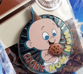 Disney Pin Scratch And Sniff Jack Jack The Incredibles Chocolate Chip Cookie Le