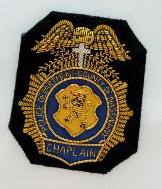 Nassau County Police Department Chaplain Police Patch York Combined Postage
