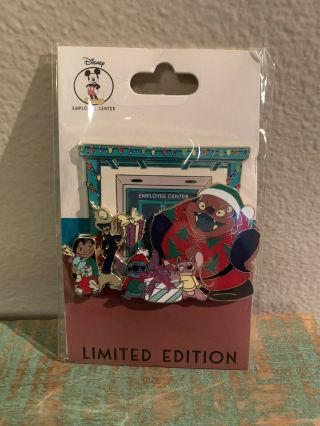 Disney Employee Center Dec Lilo Stitch Angel Holiday Shopping Cluster Pin Le 250