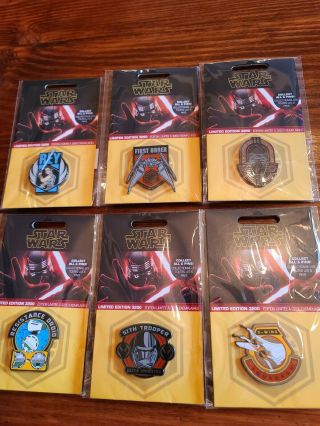 Star Wars Rise Of Skywalker Limited Edition Disney 6 Pin Collector Set