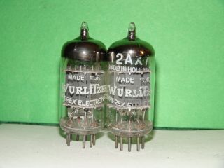 Vintage Wurlitzer Amperex 12ax7 Ecc83 Vacuum Tubes Holland Very Strong