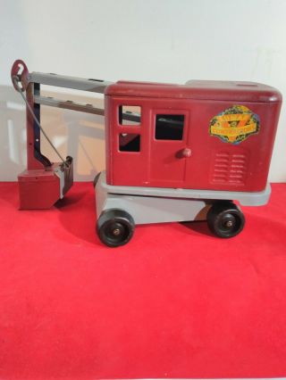 Vintage Lumar Pressed Steel Contractors Steam Shovel Steel Toy