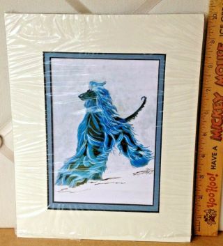 Vintage 2008 Electric Blue Afghan Hound Dog - Catch Him If You Can
