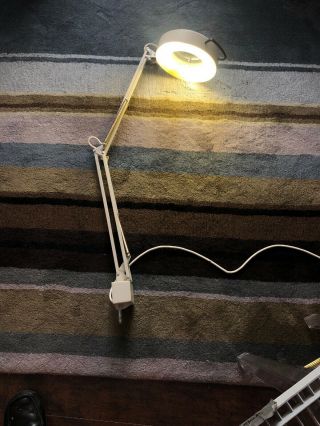 Vintage Industrial Articulating Magnifying Desk Lamp Metal Light 9 " Steampunk