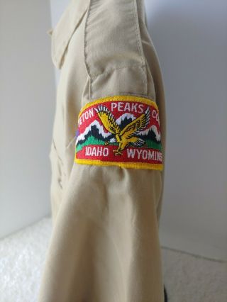 Vintage BOY SCOUTS of AMERICA Uniform Shirt w/ patches Size XL 2