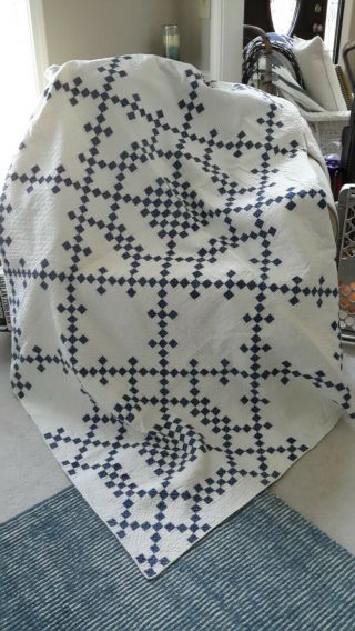 Vintage Blue And White Quilt