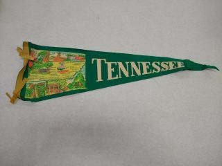Vintage Retro Tennessee State Souvenir Felt Pennant 26 " X 8 "