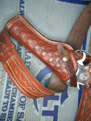 Vintage S D Myres,  El Paso Tooled Holster And Belt,  Med.  Frame 6 Inch