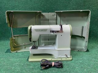 Vintage Elna Supermatic Type 722010 Electric Sewing Machine With Case