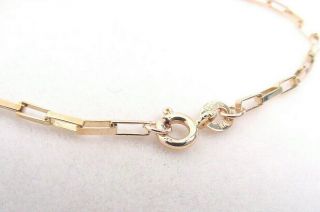 VINTAGE ESTATE SQUARE LINK CHAIN BRACELET 9K YELLOW GOLD ITALY 6.  95 