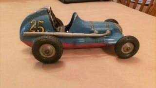 Vintage Roy Cox Thimble Drome Champion Tether Race Car No Engine Blue 25