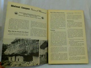 1941 Walnut Canyon National Monument Arizona Brochure Booklet With Map 2