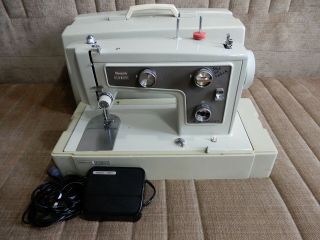 Vintage Heavy Duty Sears Kenmore Sewing Machine Model 1422 W/ Case&foot Control