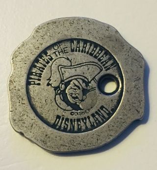Vintage Disneyland Pirates Of The Caribbean Coin Doubloon Pirate No Markings