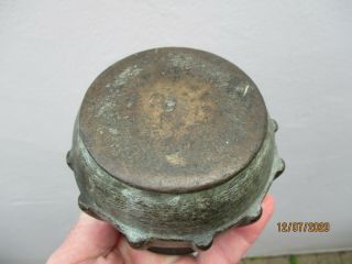 An Early Antique Chinese/Asian Heavy Bronze Jar/Incense Burner 17/18th C? 3