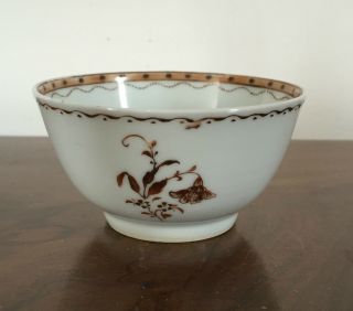 Antique Chinese Export Porcelain Tea Cup Bowl Sprig 18th Century 1800
