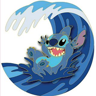 Dsf Dssh Disney Stitch 626 Wave Pin From Lilo And Stitch Le 300