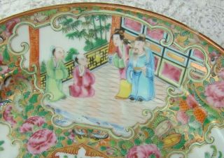 2 - - C1840 Chinese Export Famille Verte Porcelain Rose Medallion Plate 3