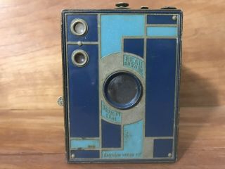 Vintage Kodak 1930 Art Deco No.  2 Beau Brownie Camera Green 2