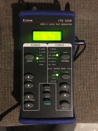 Extron Vtg 300r Video And Audio Test Generator.  With Power Supply,  Test Cables