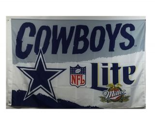Lite Miller Cowboys Beer Flag Banner 3x5feet