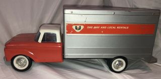 Vintage Nylint Ford U Haul Box Truck Toy With Coil Spring Suspension