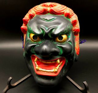 Japanese Vintage Fudo (fudou) Myo - O Pottery /antique Demon Hannya Oni Noh