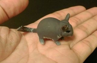 Rare Kaiyodo Choco Q Pet Animal 4 Dark Gray Chinchilla A Figure Cute