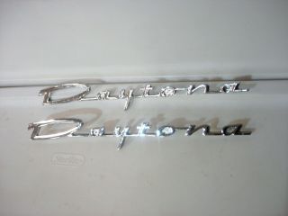 2 Vintage 1959 - 66 Studebaker Daytona Lark Champion Emblems - Script
