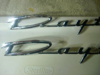 2 Vintage 1959 - 66 Studebaker Daytona Lark Champion Emblems - Script 2