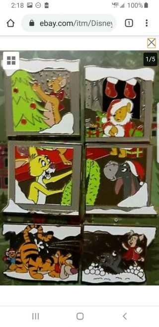 Disney Winnie Pooh Eeyore Christmas Window Countdown Advent Calendar Pin