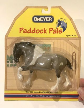 Breyer Paddock Pals - Spotted Drafter Blue Roan Pinto.  No.  1638.