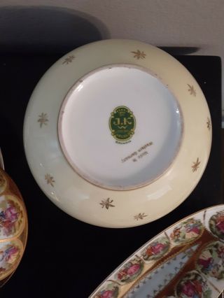 Vintage J.  K.  Carlsbad Fragonard Bavaria Porcelain Courting Couple Lidded Bowl. 2
