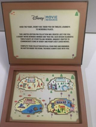 Disney Movie Rewards Around The World Pin Set (all 4)